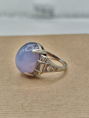 Bague 57 Tiffany & Co. - Bague Art déco en platine avec saphir étoilé 58 Facettes CV-031