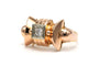 Bague 53 Bague Art déco en or jaune et diamant 58 Facettes B849