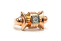 Bague 53 Bague Art déco en or jaune et diamant 58 Facettes B849