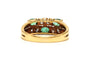 Bague 53 Bague contemporaine en or jaune avec émeraudes et diamants 58 Facettes 23689