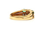 Bague 53 Bague contemporaine en or jaune avec émeraudes et diamants 58 Facettes 23689