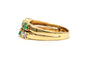 Bague 53 Bague contemporaine en or jaune avec émeraudes et diamants 58 Facettes 23689