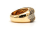 Bague 52 Bague contemporaine en or jaune 18 carats avec saphirs et diamants 58 Facettes 23694