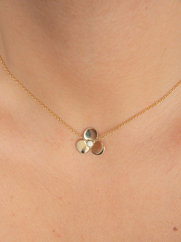 Collier Arthus Bertrand - Collier pendentif Tendre Pensée en or jaune agate 58 Facettes BO/210008