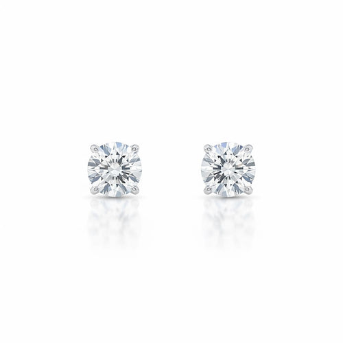 Boucles d'oreilles Boucles d'oreilles puces - Diamants 2,15 ct en or blanc 18 carats 58 Facettes Puce diamant