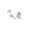 Boucles d'oreilles Boucles d'oreilles puces - Diamants 2,15 ct en or blanc 18 carats 58 Facettes Puce diamant
