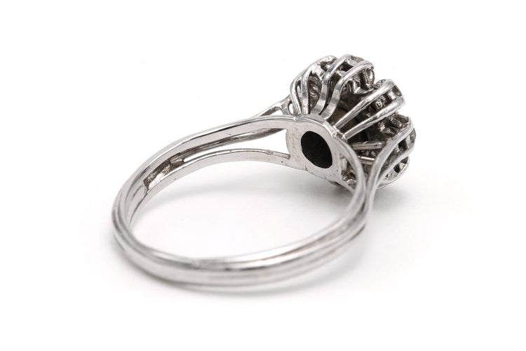 Bague 54 Bague contemporaine en or blanc et diamants 58 Facettes 20058
