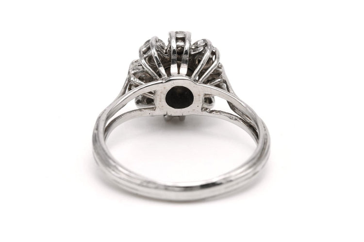 Bague 54 Bague contemporaine en or blanc et diamants 58 Facettes 20058