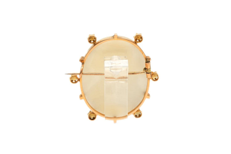 Broche Broche années 50 en or jaune 18 carats, perles et camée 58 Facettes 13901