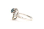 Bague 48 Bague contemporaine en or blanc, saphir et diamants 58 Facettes 23605