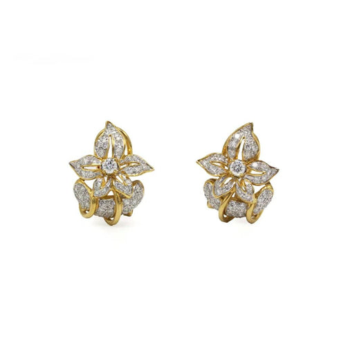 Boucles d'oreilles Boucles d'oreilles Lierres - Or jaune & Diamants 58 Facettes 260054R