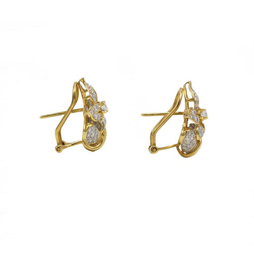 Boucles d'oreilles Boucles d'oreilles Lierres - Or jaune & Diamants 58 Facettes 260054R