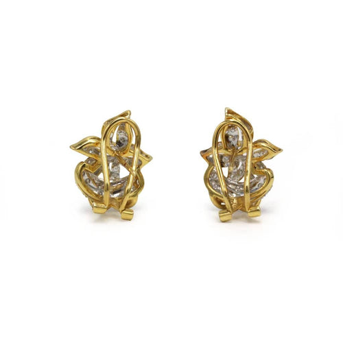 Boucles d'oreilles Boucles d'oreilles Lierres - Or jaune & Diamants 58 Facettes 260054R