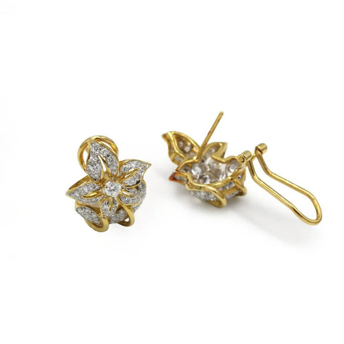 Boucles d'oreilles Boucles d'oreilles Lierres - Or jaune & Diamants 58 Facettes 260054R