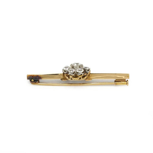 Broche Broche Marguerite - Or jaune, Platine & Diamants 58 Facettes 260047R