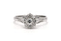 Bague 58 Bague contemporaine en or blanc 18 carats sertie de diamants taille brillant 58 Facettes 26042401-03