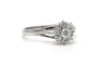 Bague 58 Bague contemporaine en or blanc 18 carats sertie de diamants taille brillant 58 Facettes 26042401-03