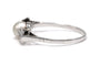 Bague 55 Bague Art déco en or blanc 18 carats avec perle et diamants 8/8 58 Facettes B843