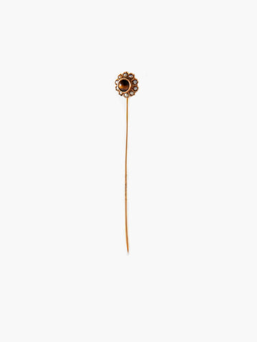 Broche Passage Paris - Épingle Marguerite en or jaune agate et perles fines 58 Facettes BO/120021
