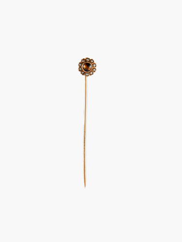 Broche Passage Paris - Épingle Marguerite en or jaune agate et perles fines 58 Facettes BO/120021