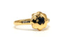 Bague 54 Bague en or jaune 18 carats, saphir et diamants 58 Facettes B855