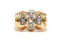 Bague 54 Bague Art déco en or jaune 18 carats sertie de diamants taille rose 58 Facettes 23741