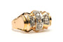 Bague 54 Bague Art déco en or jaune 18 carats sertie de diamants taille rose 58 Facettes 23741