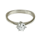 Bague 54 Solitair - Bague de fiançailles en or blanc avec diamant 58 Facettes 2295