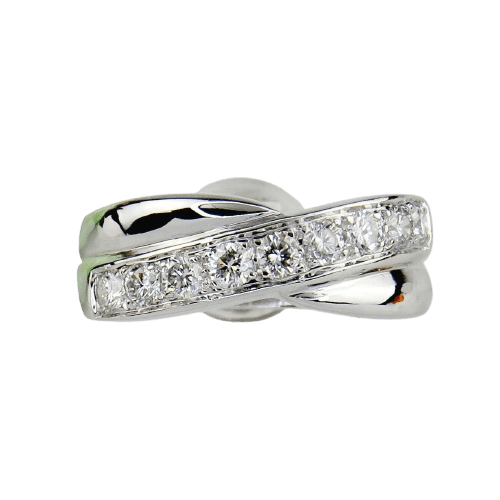 Bague 55.5 Ring en or blanc 750 avec brillants 58 Facettes 2126