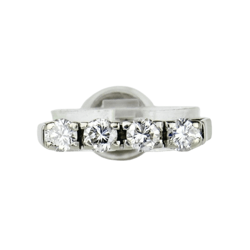 Bague 55 Halb-Memory - Bague en or blanc 14 carats et diamants 58 Facettes 2267