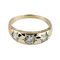 Bague 58 Three Stone - Bague de fiançailles vintage en or jaune 18 carats et diamants 58 Facettes 2057