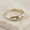 Bague 58 Three Stone - Bague de fiançailles vintage en or jaune 18 carats et diamants 58 Facettes 2057