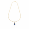 Collier Collier - Pendentif en or jaune 18 carats saphir et diamants 58 Facettes Collier en or saphir et diamants