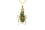 Pendentif Pendentif contemporain en or jaune 18 carats serti d’aventurines 58 Facettes B856