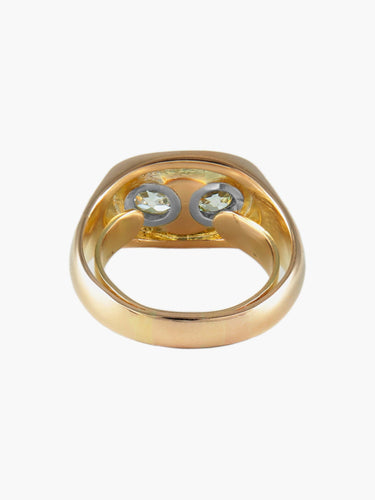 Bague 53 Toi & Moi - Bague vintage en or jaune diamants 58 Facettes BO/210025