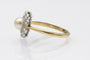Bague 56 Bague marguerite - Or jaune 750 et platine, perle et diamants 58 Facettes 11225