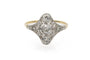 Bague 57 Art déco - Bague en or jaune, platine et diamants 58 Facettes 12024