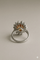 Bague 54 Bague saphir orangé et diamants en or gris 18K 58 Facettes LP1867
