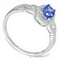 Bague Bague cocktail en or blanc 14K avec diamants et tanzanite 1,36 ct 58 Facettes AZ07