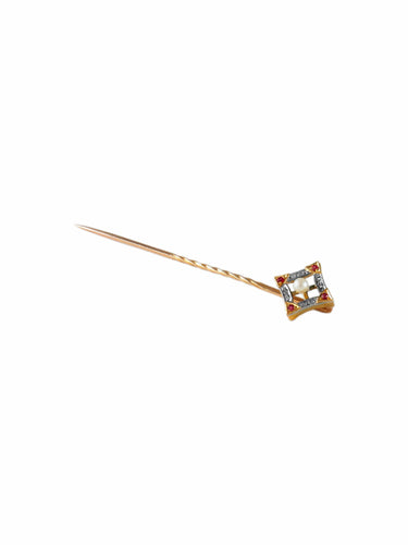 Broche Art Nouveau - Épingle en or jaune et perle 58 Facettes BO/110031
