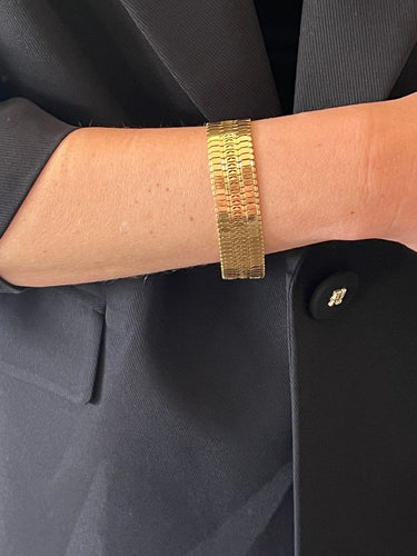 Bracelet Bracelet ruban en or jaune 18 carats 58 Facettes N27