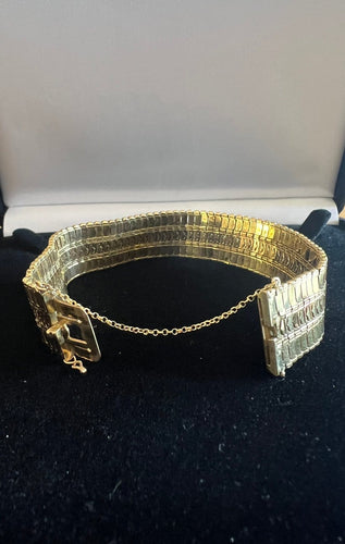 Bracelet Bracelet ruban en or jaune 18 carats 58 Facettes N27