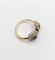 Bague 48 Bague marguerite - Bague en or rose 18k, platine, saphirs et diamants 58 Facettes A06999