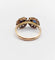 Bague 48 Bague marguerite - Bague en or rose 18k, platine, saphirs et diamants 58 Facettes A06999
