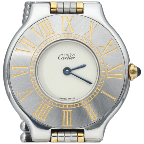 Cartier Часовник Must 21 от 18K жълто злато / стомана 