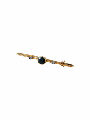 Broche Broche barrette en or jaune et saphir 58 Facettes BO/210059