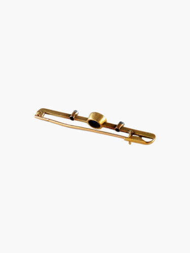 Broche Broche barrette en or jaune et saphir 58 Facettes BO/210059