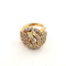 Bague 54 Bague en or jaune 18 kt pavée de diamants 58 Facettes 420 OC