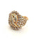 Bague 54 Bague en or jaune 18 kt pavée de diamants 58 Facettes 420 OC