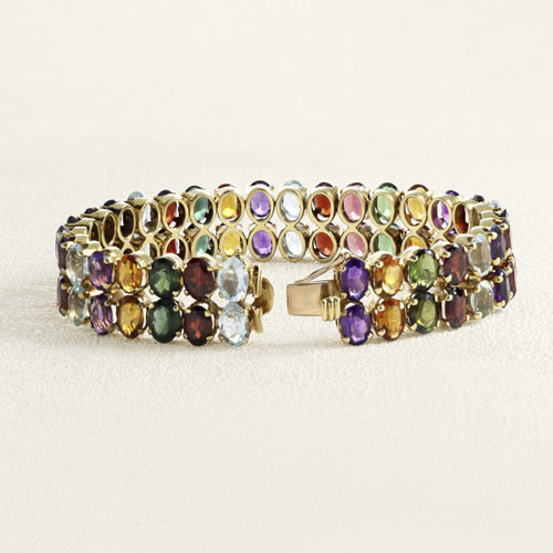 Bracelet Jean & Pierre Bellin - Bracelet en or jaune et pierres fines 58 Facettes OC-62500011